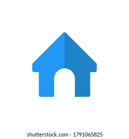 Home flat icon.House Symbol vector on white background.