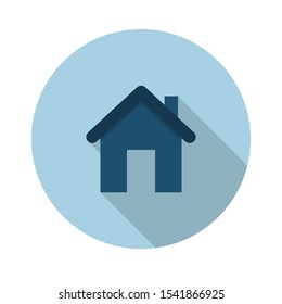 home flat icon.Vector illustration in a simple style with a falling shadow. 10 eps.