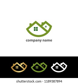 Green House Logo Template Design Vector Stock Vector (Royalty Free ...