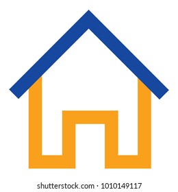 Home Flat minimal icon vector
