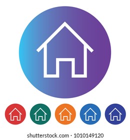 Home Flat minimal icon vector