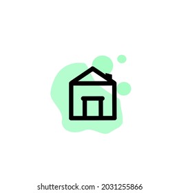 Home flat outline icon perfect for Web and mobile etc. 