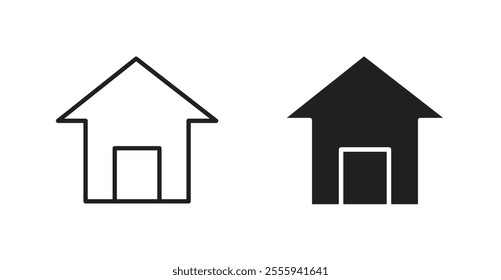 Home flat simple vector symbols illustration.