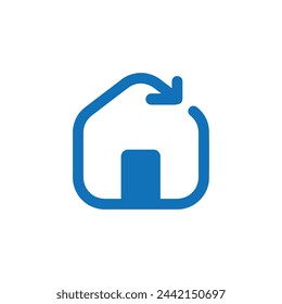 Home Flat Vector Icon Illustration Logo Design