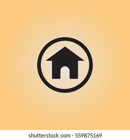 Home flat vector sign. Isolated homepage vector icon illustration. Homepage button illustration.