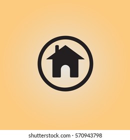 Home flat vector sign. Isolated homepage vector icon illustration. Homepage button image.
