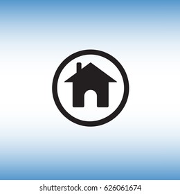 Home flat vector sign. Isolated homepage vector icon.