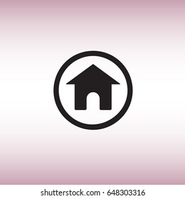 Home flat vector sign. Isolated homepage vector icon. Homepage button vector image.