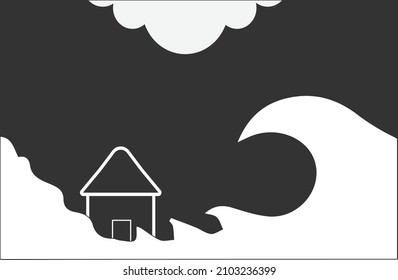 home flood icon vector, food icon