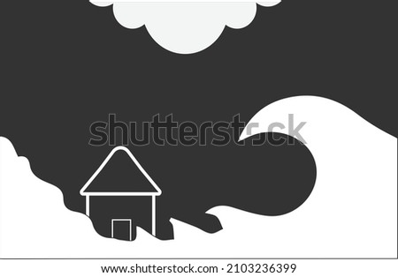 home flood icon vector, food icon