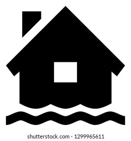 Home Flood Vector Icon