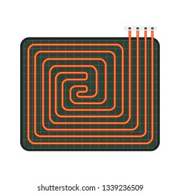 Home floor heater icon. Flat illustration of home floor heater vector icon for web design