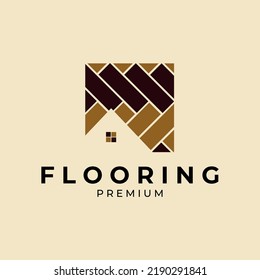 home flooring minimalist logo vector template design