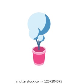 Home flower 3D Vector Isometric icon
