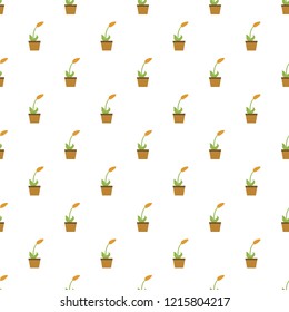 Home flower pot pattern seamless repeat background for any web design