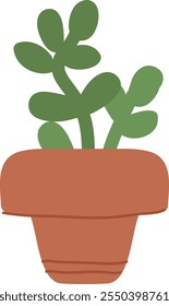 Home Flower Pot Vector Illustration