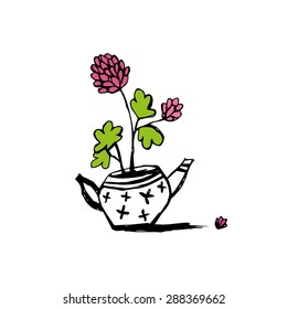 Home flower vector illustration