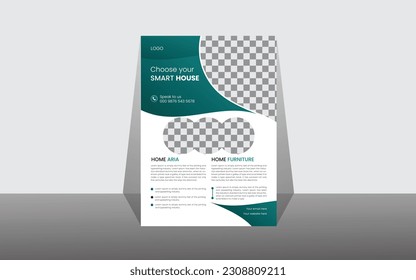 home flyer template design vector card