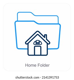 Home Folder And Directory Icon Concept