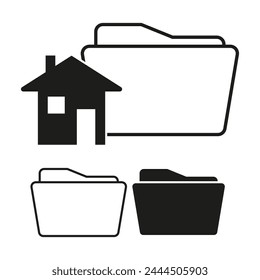 Symbol für den Persönlichen Ordner. Vektorillustration. EPS 10.