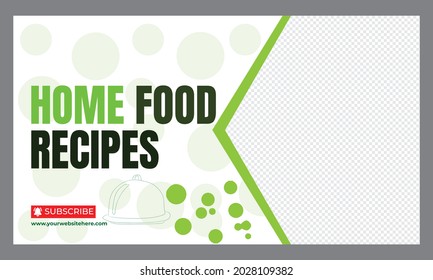 Home Food Cooking Recipes Video Thumbnail Template Editable thumbnail design 