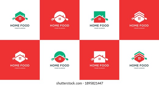 Home food logo design collection