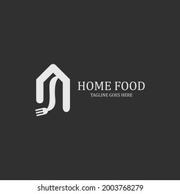 Home food logo design concept. Vector illustration