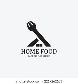 Home food logo design template. Vector illustration
