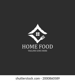 Home food logo. Fork logo. Vector illustration