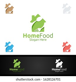 Home Food Logo for Restaurant or Cafe