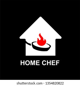 home food. Steamy hot food icon. Logo template. Vector illustration.
