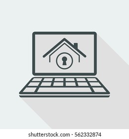 Home forbidden access - Vector icon for computer website or application