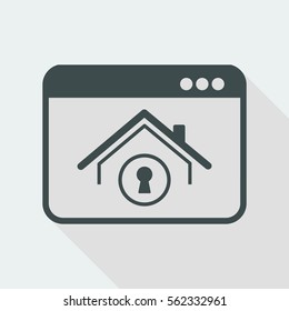 Home forbidden access - Vector icon for computer website or application