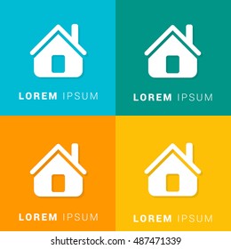 Home Four Color Material Designed Icon / Logo