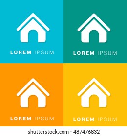 Home Four Color Material Designed Icon / Logo