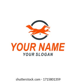 Design-Vektorillustration für Heimfox-Logo