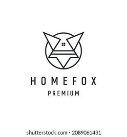 Home Fox logo linear style icon on white backround