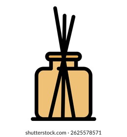Home freshener diffuser icon. Outline home freshener diffuser vector icon color flat isolated