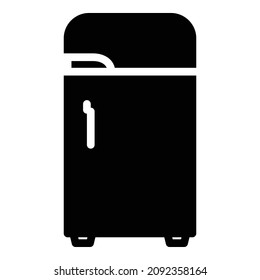Home Fridge Flat Icon Isolated On White Background