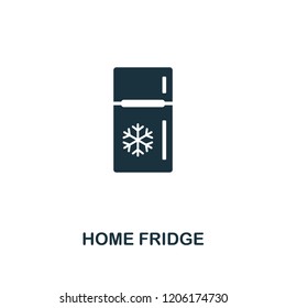 Home Fridge icon. Premium style design from household collection. UX and UI. Pixel perfect home fridge icon. For web design, apps, software, printing usage.