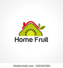 home fruit logo vector, icon, element, and template for business