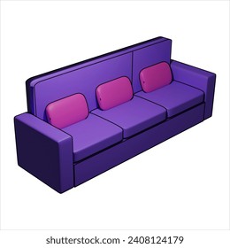Home furniture, 3D sofa chair with soft cushions