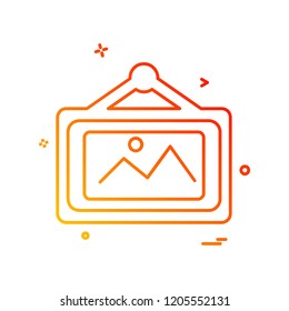 Home furniture icon design vector