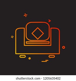 Home furniture icon design vector