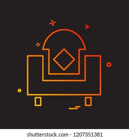 Home furniture icon design vector