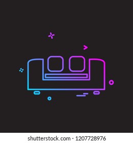 Home furniture icon design vector