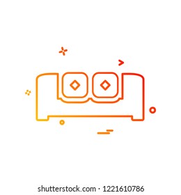 Home furniture icon design vector