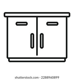 Home furniture icon outline vector. Kitchen interior. Room design