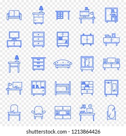 Home Furniture Icon set. 25 Icons