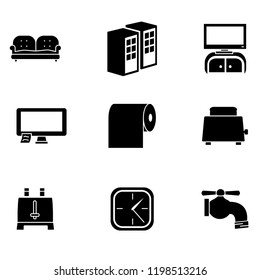 home furniture icon set vector